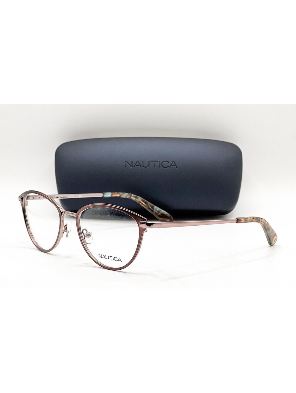 Nautica NLO5010 200 Brown Full Rim Authentic Eyeglass Frames W Case 51-18